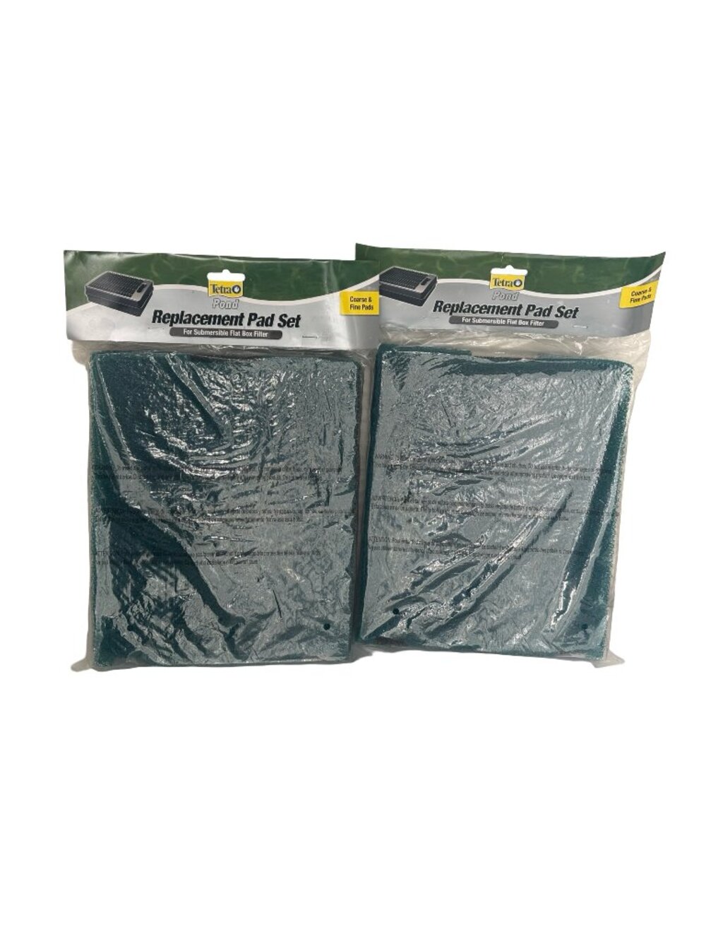 Tetra Pond Submersible Flat Box Filters Coarse & Fine Pads 2 Pkgs
